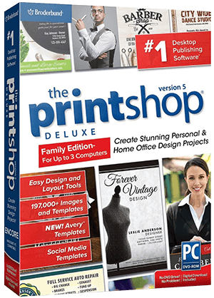 lustre I navnet Albany The Print Shop Deluxe 5.0 Family Edition - Download Windows
