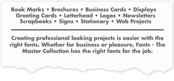 Fonts Collection Project List
